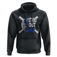 ALS Awareness Hoodie Blue Ribbon Baseball Strike Out ALS Support