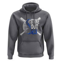 ALS Awareness Hoodie Blue Ribbon Baseball Strike Out ALS Support