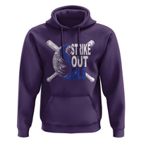 ALS Awareness Hoodie Blue Ribbon Baseball Strike Out ALS Support