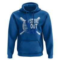 ALS Awareness Hoodie Blue Ribbon Baseball Strike Out ALS Support