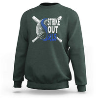 ALS Awareness Sweatshirt Blue Ribbon Baseball Strike Out ALS Support
