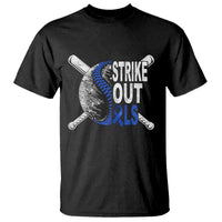 ALS Awareness T Shirt Blue Ribbon Baseball Strike Out ALS Support