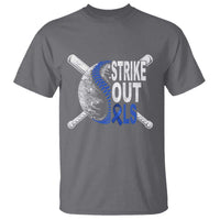 ALS Awareness T Shirt Blue Ribbon Baseball Strike Out ALS Support