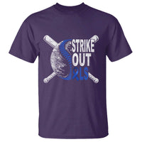 ALS Awareness T Shirt Blue Ribbon Baseball Strike Out ALS Support