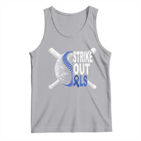 ALS Awareness Tank Top Blue Ribbon Baseball Strike Out ALS Support