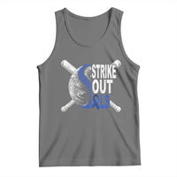 ALS Awareness Tank Top Blue Ribbon Baseball Strike Out ALS Support