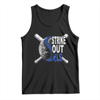 ALS Awareness Tank Top Blue Ribbon Baseball Strike Out ALS Support