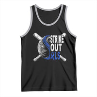 ALS Awareness Tank Top Blue Ribbon Baseball Strike Out ALS Support