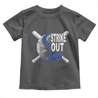 ALS Awareness Toddler T Shirt Blue Ribbon Baseball Strike Out ALS Support
