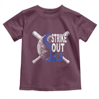 ALS Awareness Toddler T Shirt Blue Ribbon Baseball Strike Out ALS Support