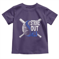 ALS Awareness Toddler T Shirt Blue Ribbon Baseball Strike Out ALS Support