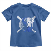 ALS Awareness Toddler T Shirt Blue Ribbon Baseball Strike Out ALS Support
