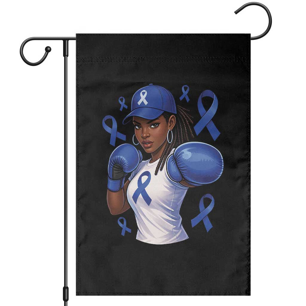 Black Women Fight Colon Cancer Blue Ribbon Garden Flag African American Girls