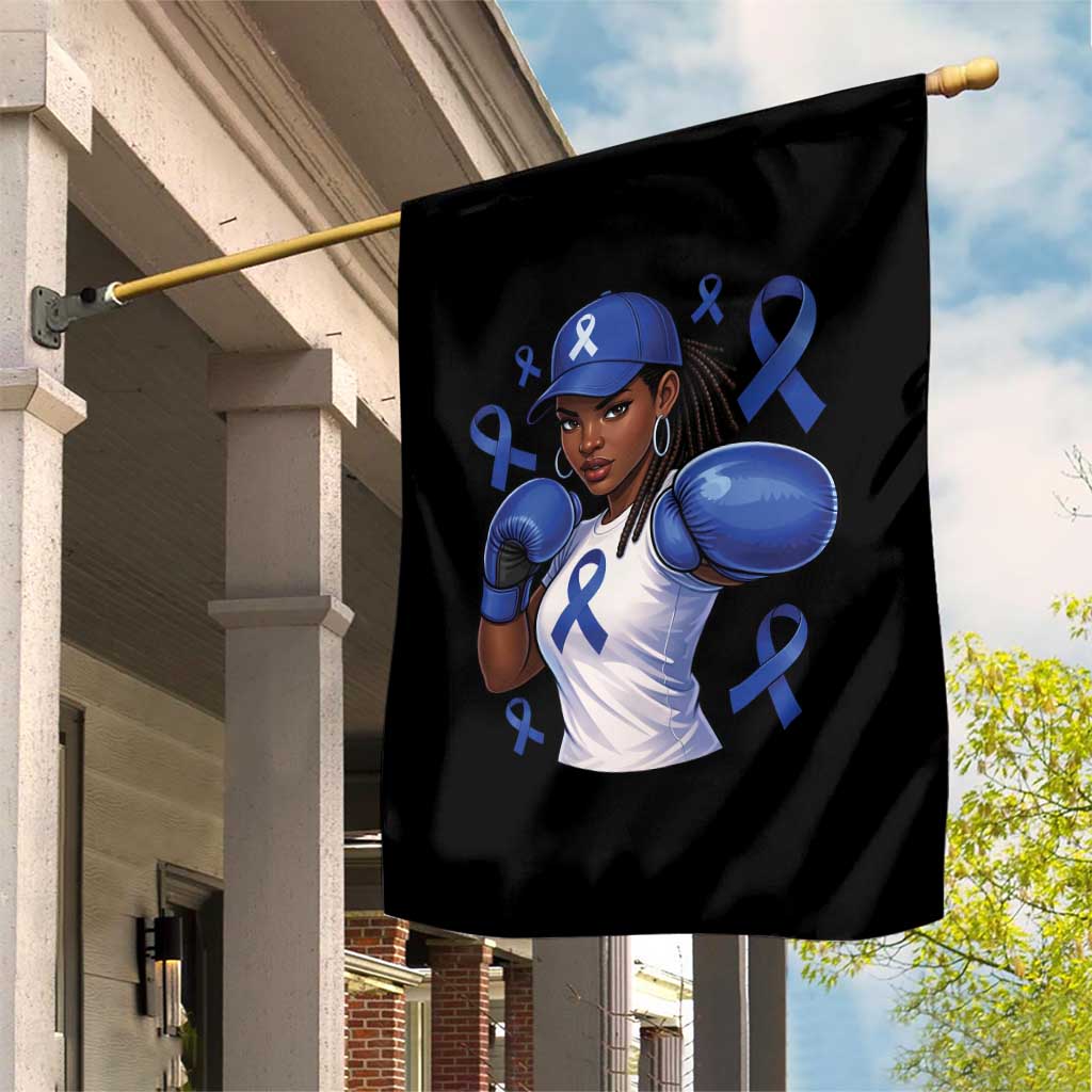 Black Women Fight Colon Cancer Blue Ribbon Garden Flag African American Girls