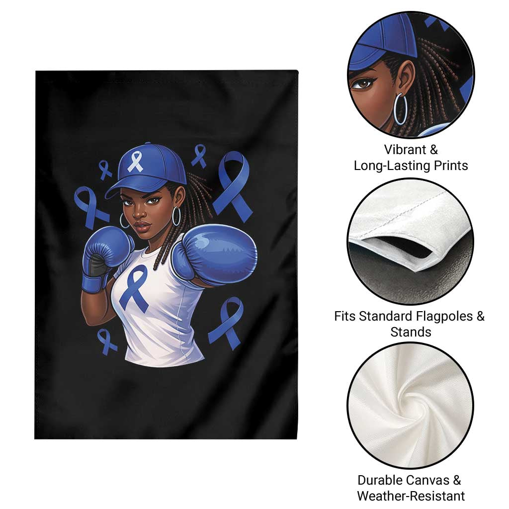 Black Women Fight Colon Cancer Blue Ribbon Garden Flag African American Girls