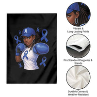 Black Women Fight Colon Cancer Blue Ribbon Garden Flag African American Girls