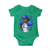 Black Women Fight Colon Cancer Blue Ribbon Baby Onesie African American Girls