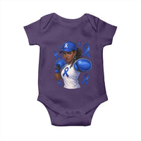 Black Women Fight Colon Cancer Blue Ribbon Baby Onesie African American Girls