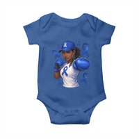 Black Women Fight Colon Cancer Blue Ribbon Baby Onesie African American Girls