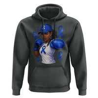 Black Women Fight Colon Cancer Blue Ribbon Hoodie African American Girls