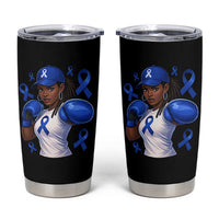 Black Women Fight Colon Cancer Blue Ribbon Tumbler Cup African American Girls
