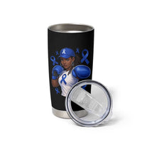Black Women Fight Colon Cancer Blue Ribbon Tumbler Cup African American Girls