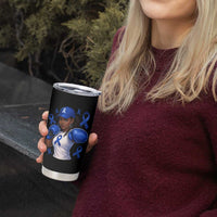 Black Women Fight Colon Cancer Blue Ribbon Tumbler Cup African American Girls