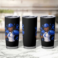 Black Women Fight Colon Cancer Blue Ribbon Tumbler Cup African American Girls