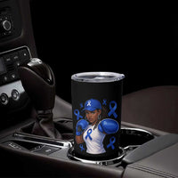 Black Women Fight Colon Cancer Blue Ribbon Tumbler Cup African American Girls