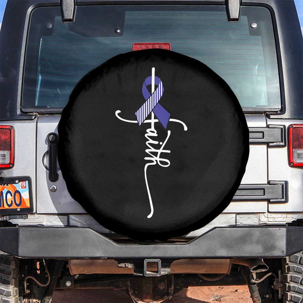 Faith ALS Awareness Spare Tire Cover Blue Ribbon Motivational