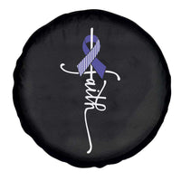 Faith ALS Awareness Spare Tire Cover Blue Ribbon Motivational
