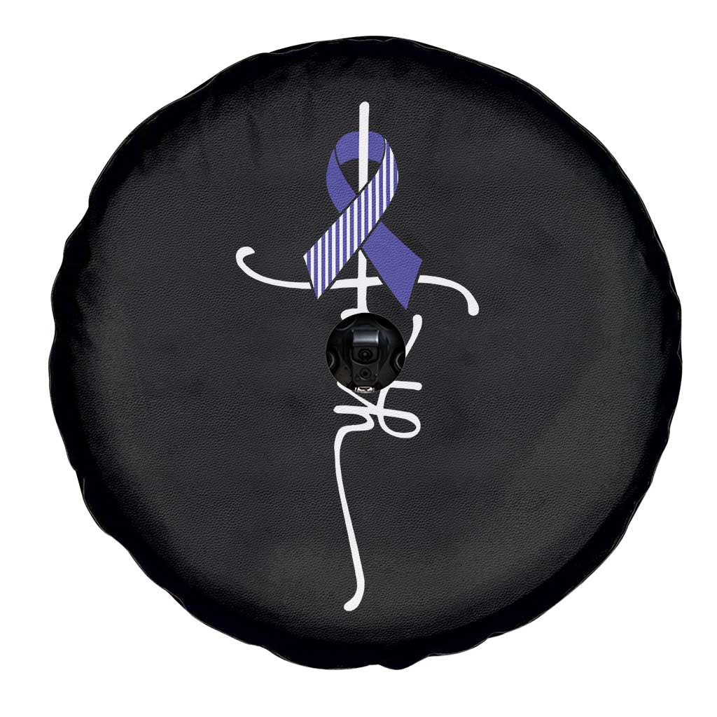 Faith ALS Awareness Spare Tire Cover Blue Ribbon Motivational