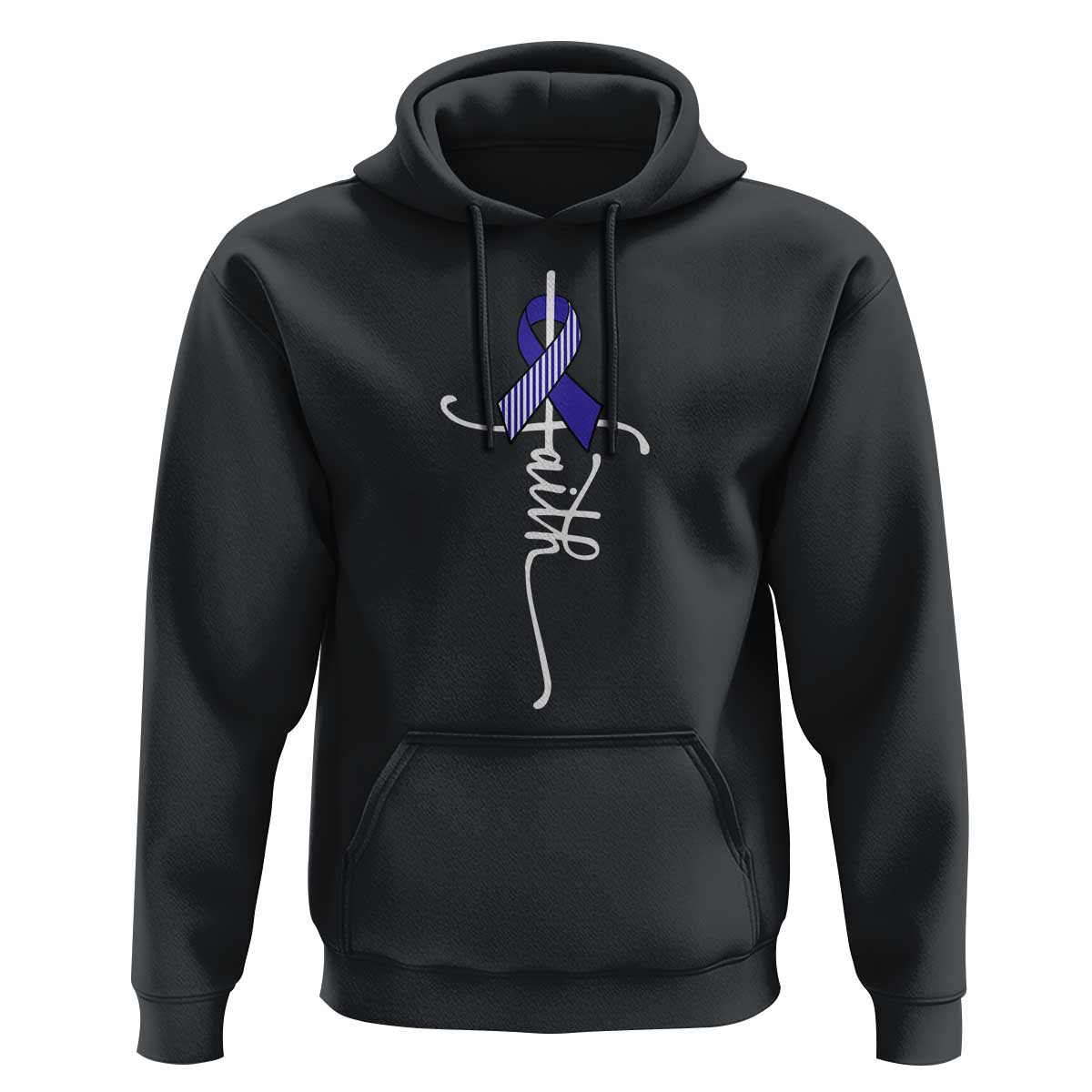 Faith ALS Awareness Hoodie Blue Ribbon Motivational