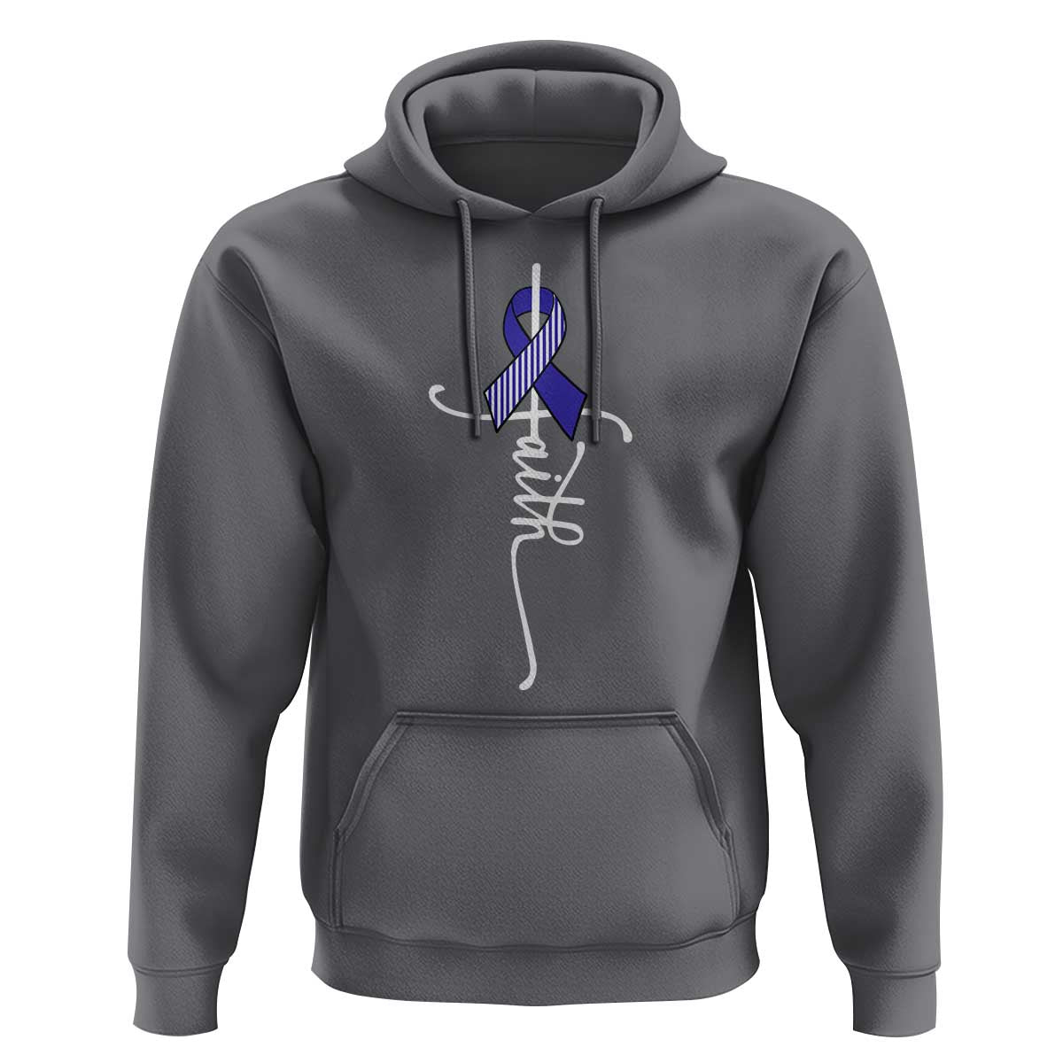 Faith ALS Awareness Hoodie Blue Ribbon Motivational