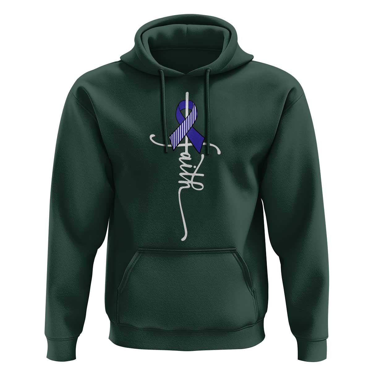 Faith ALS Awareness Hoodie Blue Ribbon Motivational