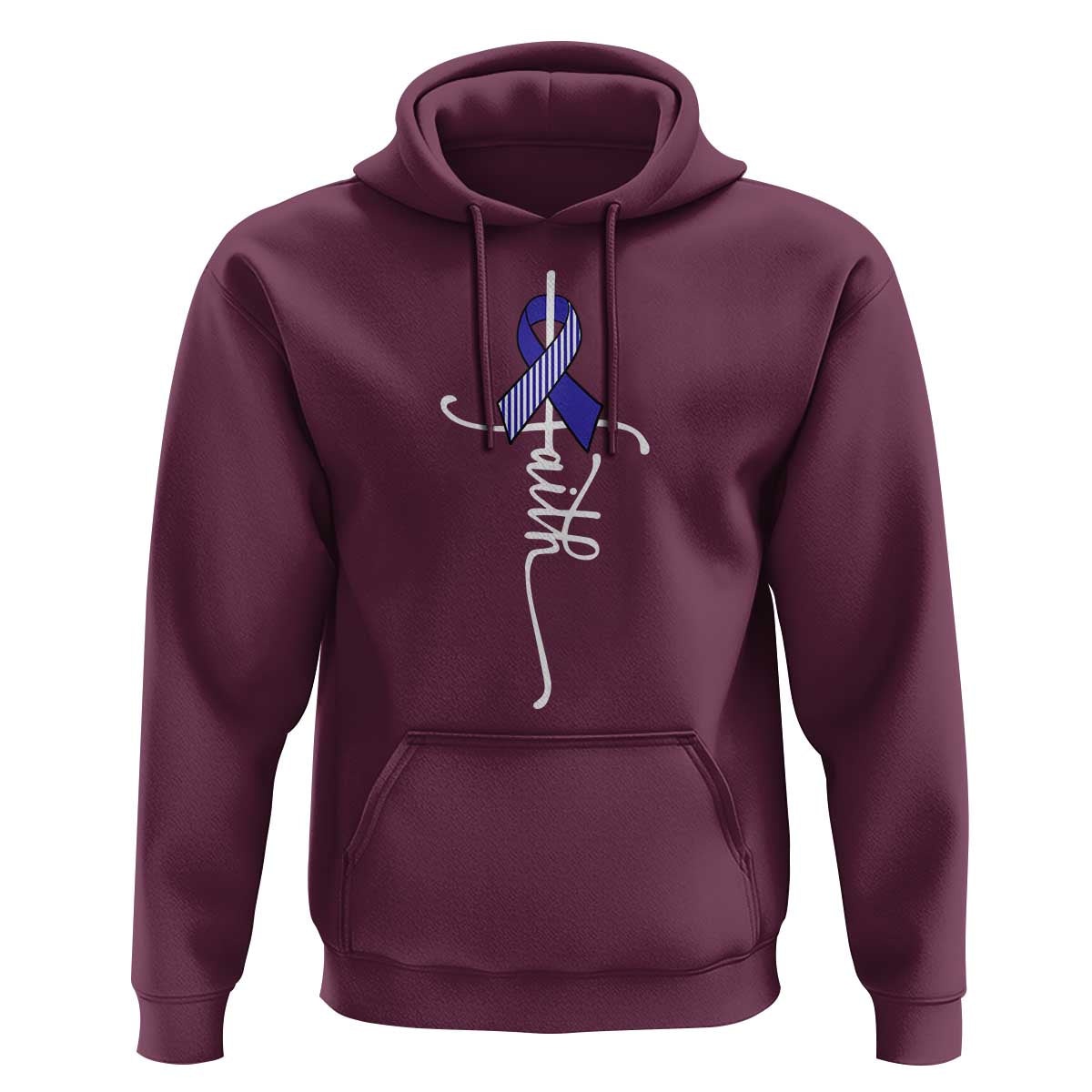 Faith ALS Awareness Hoodie Blue Ribbon Motivational