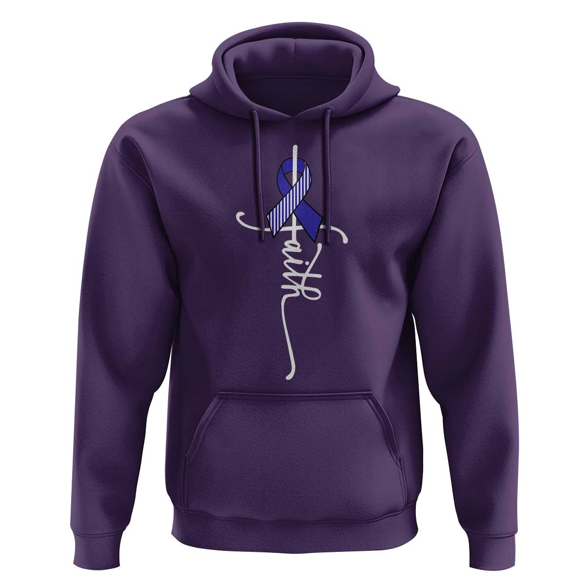 Faith ALS Awareness Hoodie Blue Ribbon Motivational
