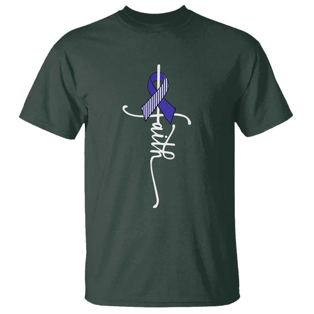 Faith ALS Awareness T Shirt Blue Ribbon Motivational