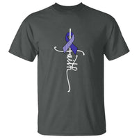 Faith ALS Awareness T Shirt Blue Ribbon Motivational