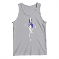 Faith ALS Awareness Tank Top Blue Ribbon Motivational