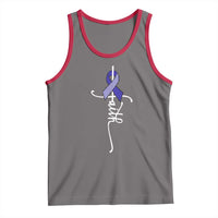 Faith ALS Awareness Tank Top Blue Ribbon Motivational