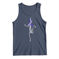 Faith ALS Awareness Tank Top Blue Ribbon Motivational