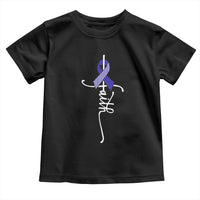 Faith ALS Awareness Toddler T Shirt Blue Ribbon Motivational