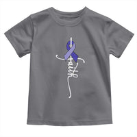 Faith ALS Awareness Toddler T Shirt Blue Ribbon Motivational