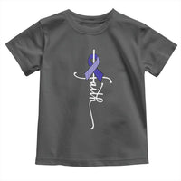Faith ALS Awareness Toddler T Shirt Blue Ribbon Motivational