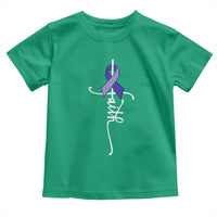 Faith ALS Awareness Toddler T Shirt Blue Ribbon Motivational