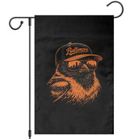 Retro Baltimore Garden Flag City Pride Oriole With Sunglasses