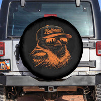 Retro Baltimore Spare Tire Cover City Pride Oriole With Sunglasses