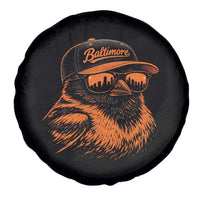 Retro Baltimore Spare Tire Cover City Pride Oriole With Sunglasses