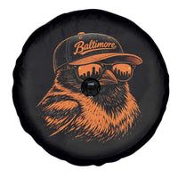 Retro Baltimore Spare Tire Cover City Pride Oriole With Sunglasses